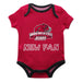 Bridgewater State Bears BSU Vive La Fete Infant Game Day Red Short Sleeve Onesie New Fan Logo and Mascot Bodysuit