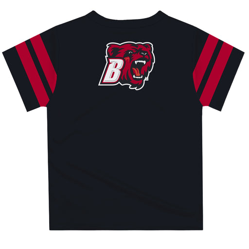 Bridgewater State Bears BSU Vive La Fete Boys Game Day Black Short Sleeve Tee with Stripes on Sleeves - Vive La Fête - Online Apparel Store