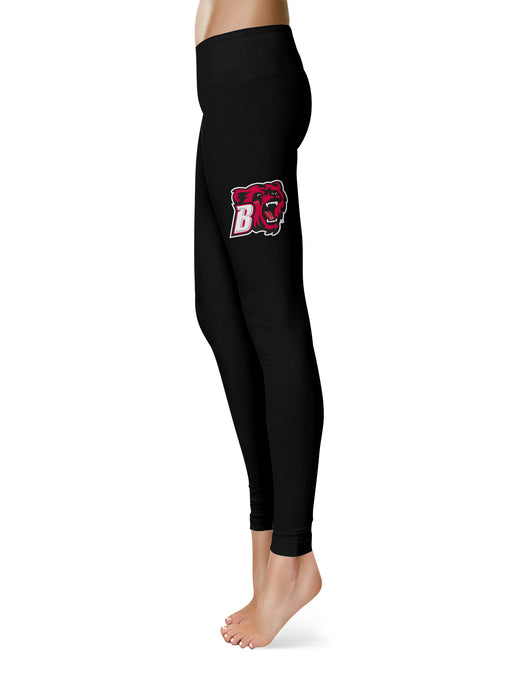 Bridgewater State Bears BSU Vive La Fete Collegiate Large Logo on Thigh Women Black Yoga Leggings 2.5 Waist Tights - Vive La Fête - Online Apparel Store