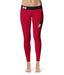 Bridgewater State Bears BSU Vive La Fete Game Day Collegiate Logo on Thigh Red Women Yoga Leggings 2.5 Waist Tights