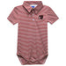 Bridgewater State Bears Embroidered Red Stripe Knit Polo Onesie