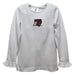 Bridgewater State Bears BSU Embroidered White Knit Long Sleeve Girls Blouse