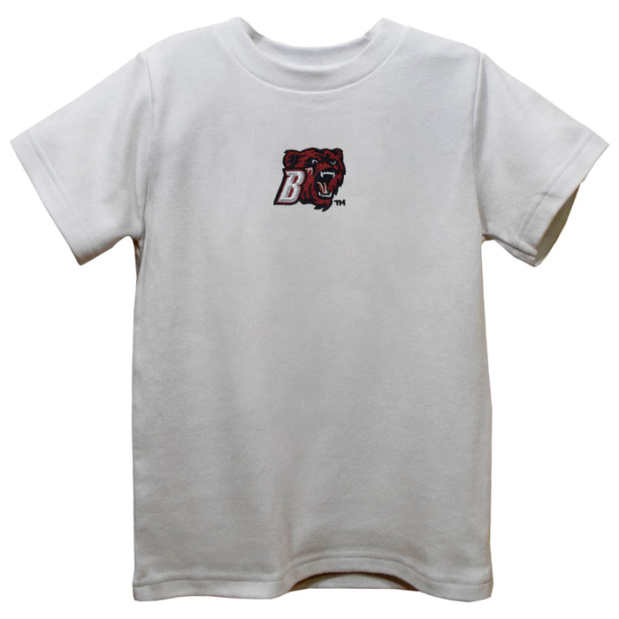 Bridgewater State Bears BSU Embroidered White Short Sleeve Boys Tee Shirt