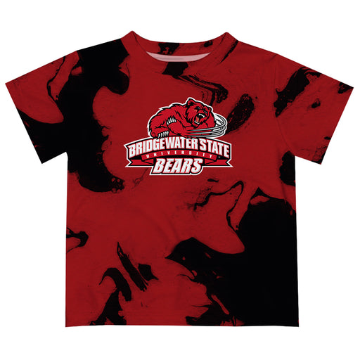 Bridgewater State University Bears BSU Vive La Fete Marble Boys Game Day Red Short Sleeve Tee