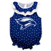 Broward Seahawks Swirls Blue Sleeveless Ruffle Onesie Logo Bodysuit