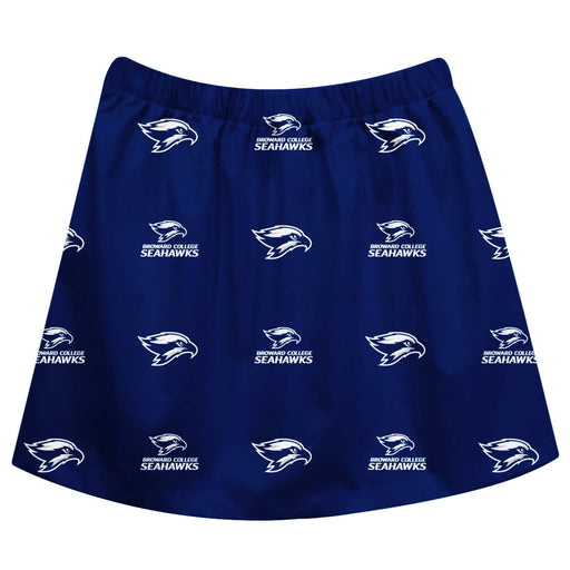 Broward College Seahawks Skirt Blue All Over Logo - Vive La Fête - Online Apparel Store