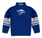 Broward College Seahawks Vive La Fete Game Day Blue Quarter Zip Pullover Stripes on Sleeves - Vive La Fête - Online Apparel Store