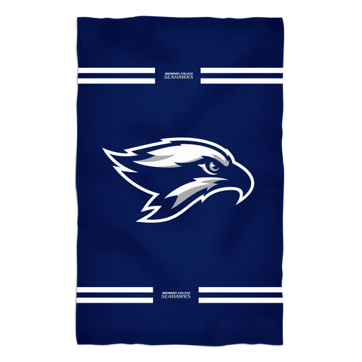 Broward College Seahawks Vive La Fete Game Day Absorvent Premium Blue Beach Bath Towel 51 x 32" Logo and Stripes" - Vive La Fête - Online Apparel Store