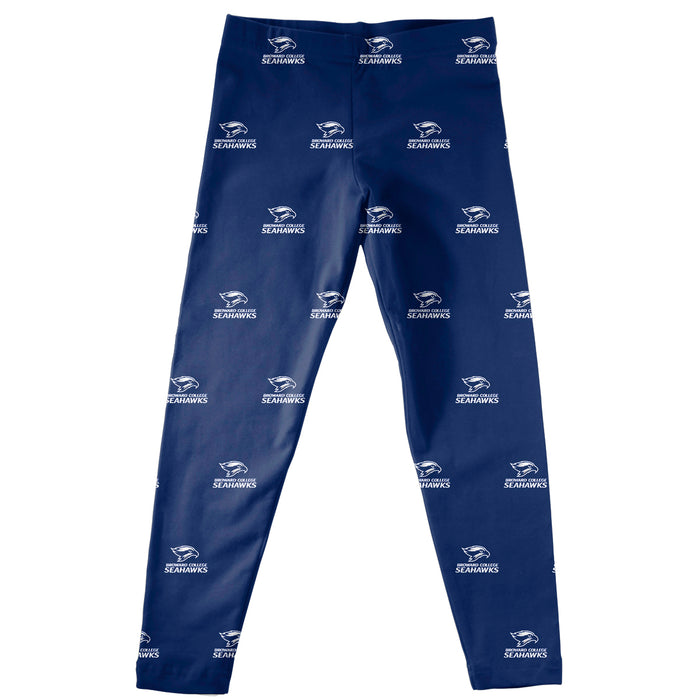 Broward College Seahawks Leggings Blue All Over Logo - Vive La Fête - Online Apparel Store