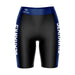 Broward Seahawks Vive La Fete Game Day Logo on Waistband and Blue Stripes Black Women Bike Short 9 Inseam"