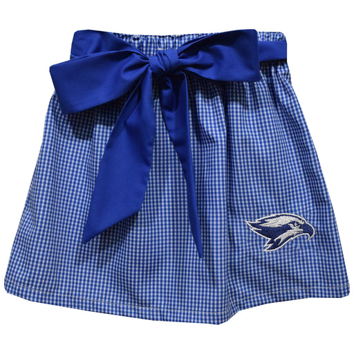 Broward College Seahawks Embroidered Royal Gingham Skirt With Sash