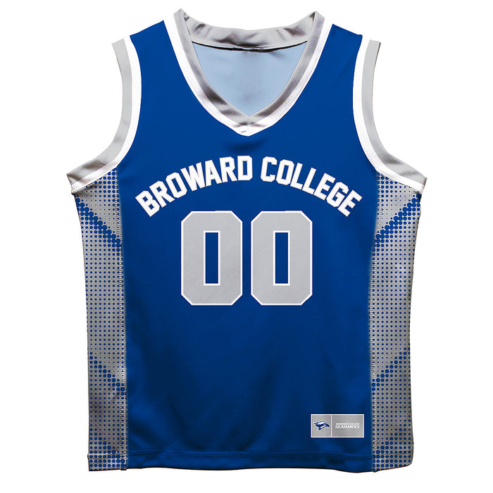 Broward College Seahawks Vive La Fete Game Day Blue Boys Fashion Basketball Top