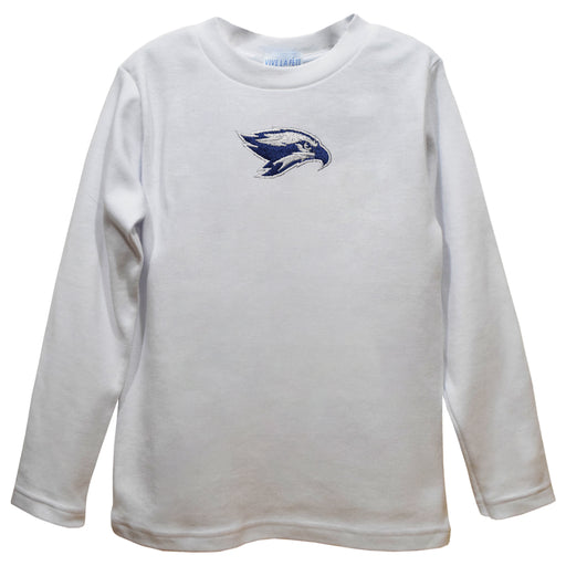 Broward College Seahawks Embroidered White Knit Long Sleeve Boys Tee Shirt