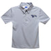 Broward College Seahawks Embroidered Gray Stripes Short Sleeve Polo Box Shirt