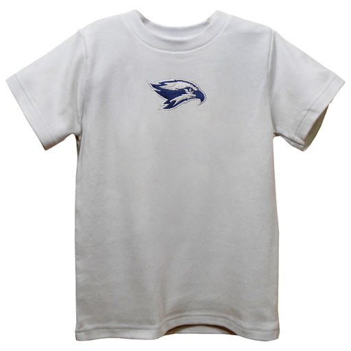 Broward College Seahawks Embroidered White Knit Short Sleeve Boys Tee Shirt