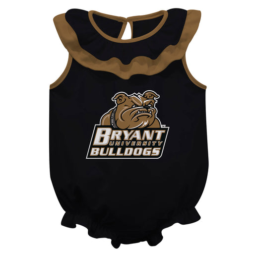 Bryant Bulldogs Black Sleeveless Ruffle Onesie Logo Bodysuit