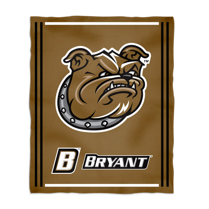 Bryant University Bulldogs Vive La Fete Kids Game Day Gold Plush Soft Minky Blanket 36 x 48 Mascot