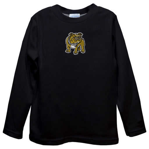 Bryant University Bulldogs Embroidered Black Knit Long Sleeve Boys Tee Shirt