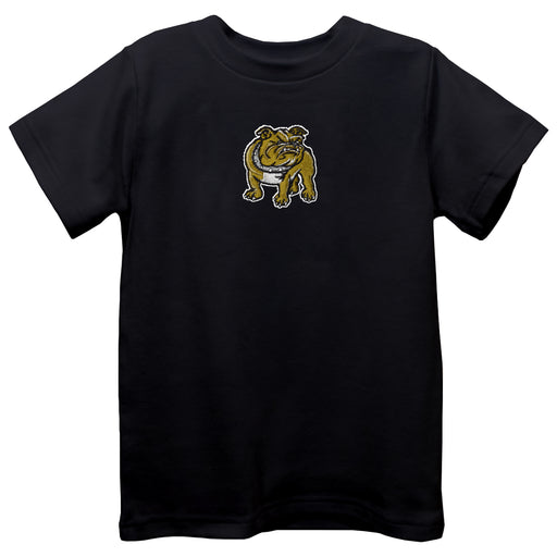 Bryant University Bulldogs Embroidered Black knit Short Sleeve Boys Tee Shirt