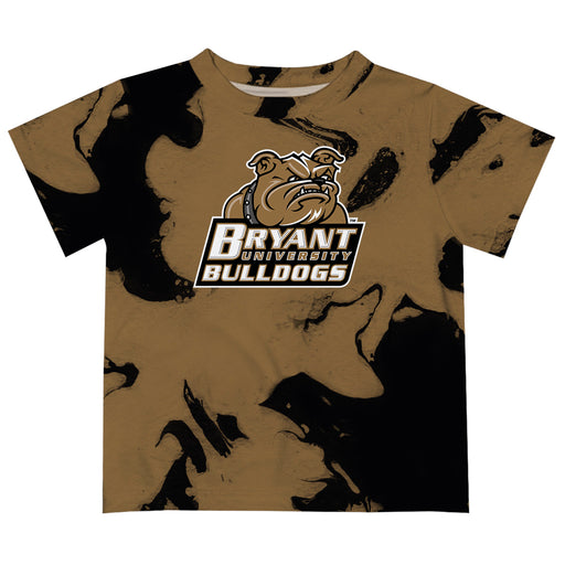 Bryant University Bulldogs Vive La Fete Marble Boys Game Day Gold Short Sleeve Tee