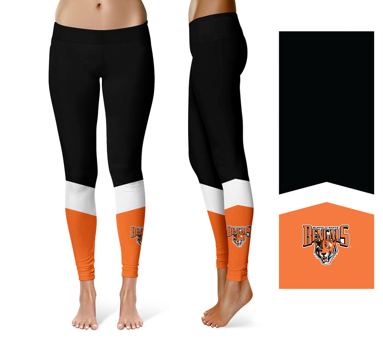 Buffalo State Bengals Vive la Fete Game Day Collegiate Ankle Color Block Women Black Orange Yoga Leggings - Vive La Fête - Online Apparel Store