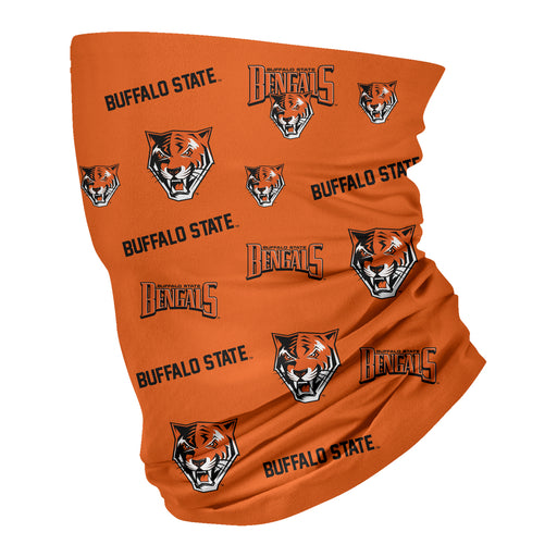 Buffalo State Bengals Neck Gaiter Orange All Over Logo - Vive La Fête - Online Apparel Store