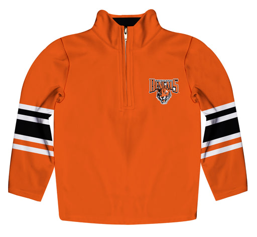 Buffalo State Bengals Vive La Fete Game Day Orange Quarter Zip Pullover Stripes on Sleeves - Vive La Fête - Online Apparel Store