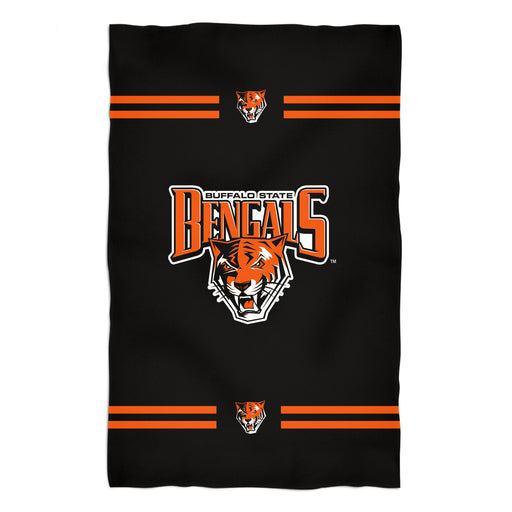 Buffalo State Bengals Vive La Fete Game Day Absorvent Premium Black Beach Bath Towel 51 x 32" Logo and Stripes" - Vive La Fête - Online Apparel Store