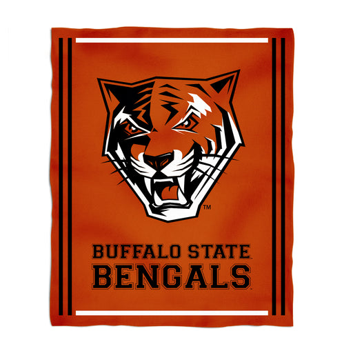 Buffalo State Bengals Vive La Fete Kids Game Day Orange Plush Soft Minky Blanket 36 x 48 Mascot