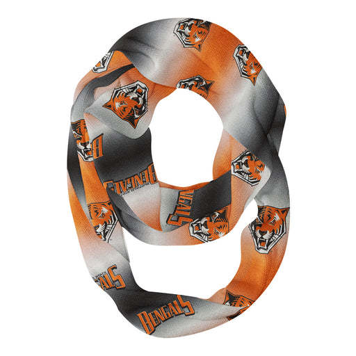 Buffalo Bengals Vive La Fete All Over Logo Game Day Collegiate Women Ultra Soft Knit Infinity Scarf
