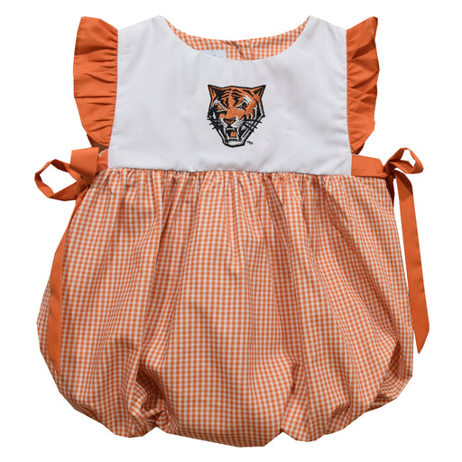 Buffalo State Bengals Embroidered Orange Gingham Girls Bubble
