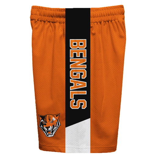 Buffalo Bengals Vive La Fete Game Day Orange Stripes Boys Solid Black Athletic Mesh Short - Vive La Fête - Online Apparel Store