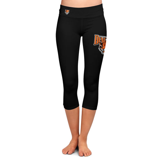 Buffalo Bengals Vive La Fete Game Day Collegiate Large Logo on Thigh and Waist Girls Black Capri Leggings