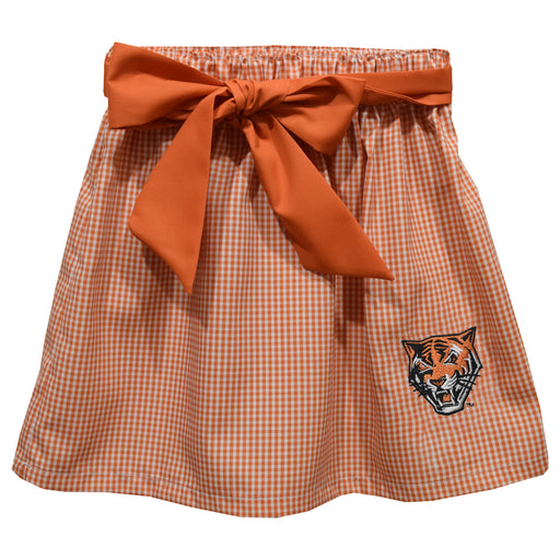 Buffalo State Bengals Embroidered Orange Gingham Skirt With Sash