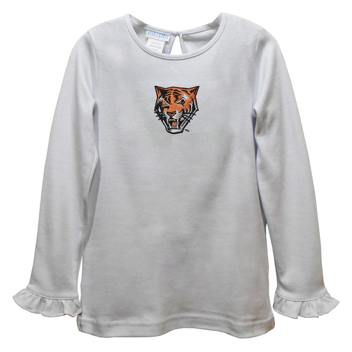 Buffalo State Bengals Embroidered White Knit Long Sleeve Girls Blouse