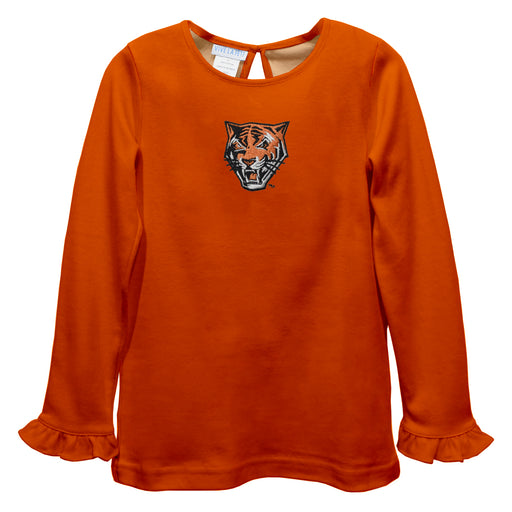 Buffalo State Bengals Embroidered Orange Knit Long Sleeve Girls Blouse
