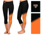 Buffalo Bengals Vive La Fete Game Day Collegiate Leg Color Block Women Black Orange Capri Leggings - Vive La Fête - Online Apparel Store