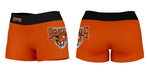 Buffalo State Bengals Vive La Fete Logo on Thigh & Waistband Orange Black Women Yoga Booty Workout Shorts 3.75 Inseam - Vive La Fête - Online Apparel Store