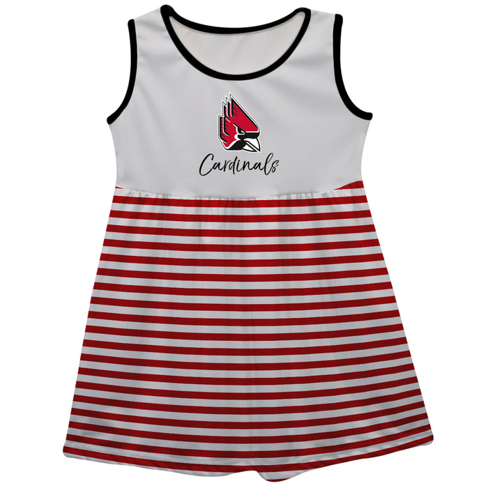 Ball State University Red and White Sleeveless Tank Dress - Vive La Fête - Online Apparel Store