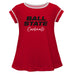 Ball State University Big Solid Red Laurie Top Short Sleeve - Vive La Fête - Online Apparel Store