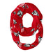 Ball State Cardinals Vive La Fete Repeat Logo Game Day Collegiate Women Light Weight Ultra Soft Infinity Scarf