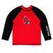 Ball State Cardinals Vive La Fete Logo Red Black Long Sleeve Raglan Rashguard