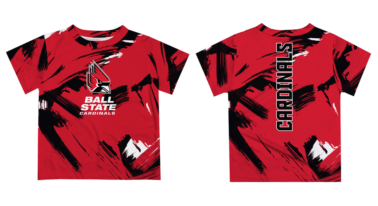 Ball State Cardinals Vive La Fete Boys Game Day Cardinal Short Sleeve Tee Paint Brush - Vive La Fête - Online Apparel Store