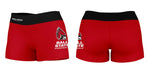 Ball State Cardinals Vive La Fete Logo on Thigh & Waistband Red Black Women Yoga Booty Workout Shorts 3.75 Inseam - Vive La Fête - Online Apparel Store