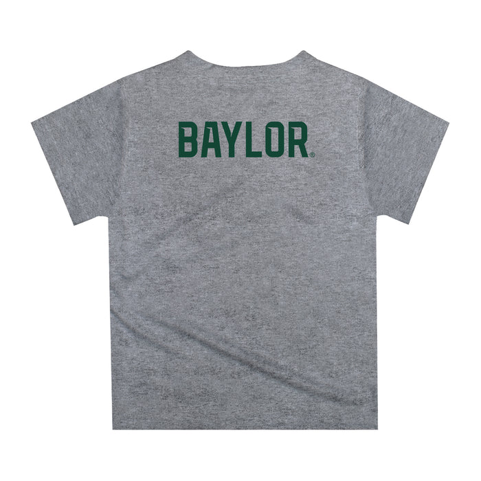 Baylor Bears Original Dripping Football Helmet Heather Gray T-Shirt by Vive La Fete - Vive La Fête - Online Apparel Store