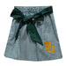 Baylor University Bears Embroidered Hunter Green Gingham Skirt With Sash