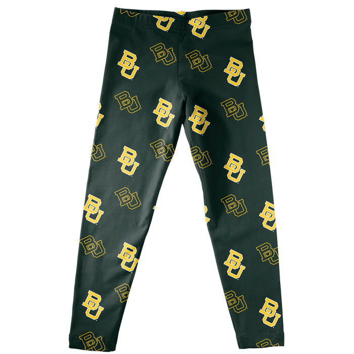 Baylor Bears All Over Logo Green Leggings - Vive La Fête - Online Apparel Store