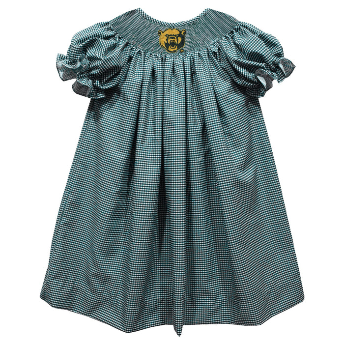 Baylor Smocked Hunter Green Gingham Short Sleeve - Vive La Fête - Online Apparel Store