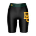 Baylor Bears Vive La Fete Game Day Logo on Thigh and Waistband Black and Green Women Bike Short 9 Inseam"