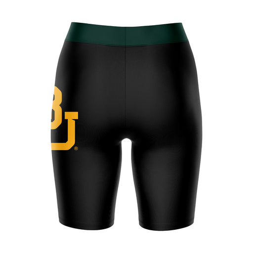 Baylor Bears Vive La Fete Game Day Logo on Thigh and Waistband Black and Green Women Bike Short 9 Inseam" - Vive La Fête - Online Apparel Store